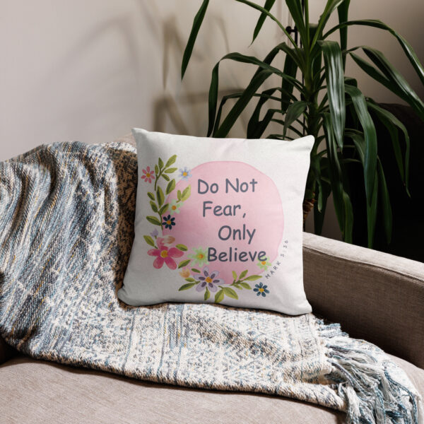 Do not Fear Throw Pillow Cover Floral - Image 2