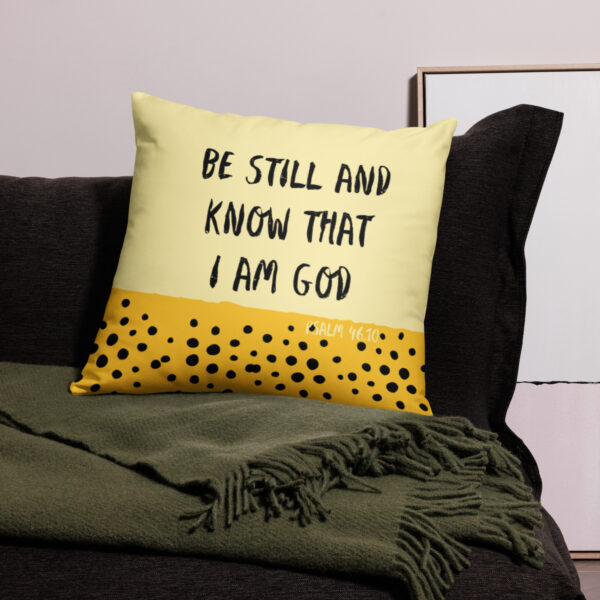 Be Still Pillow Cover in Yellow