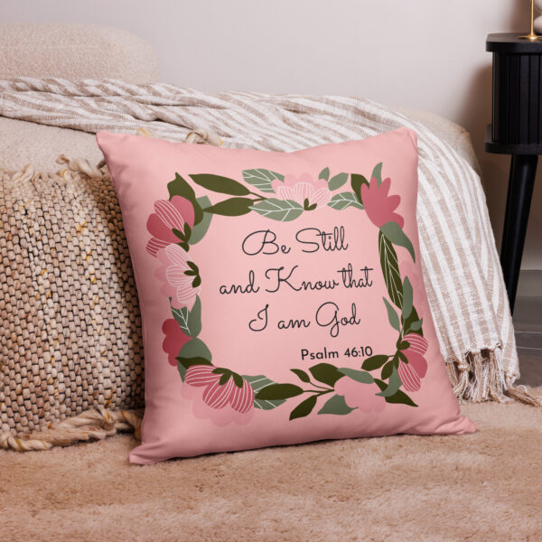 Be Still Floral Throw Pillow Cover