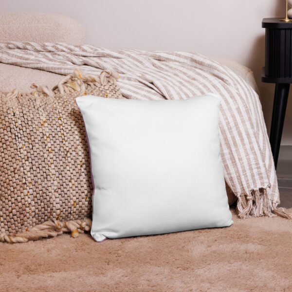 The Lord is my light Throw Pillow Cover in White/Pink - Image 3