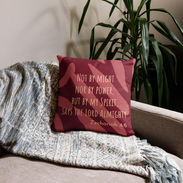 Not by Might Throw Pillow Cover in Burgandy - Image 2