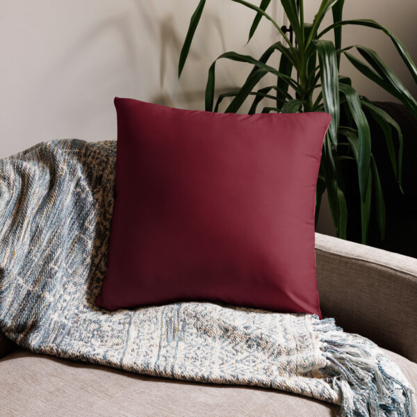 Not by Might Throw Pillow Cover in Burgandy - Image 4