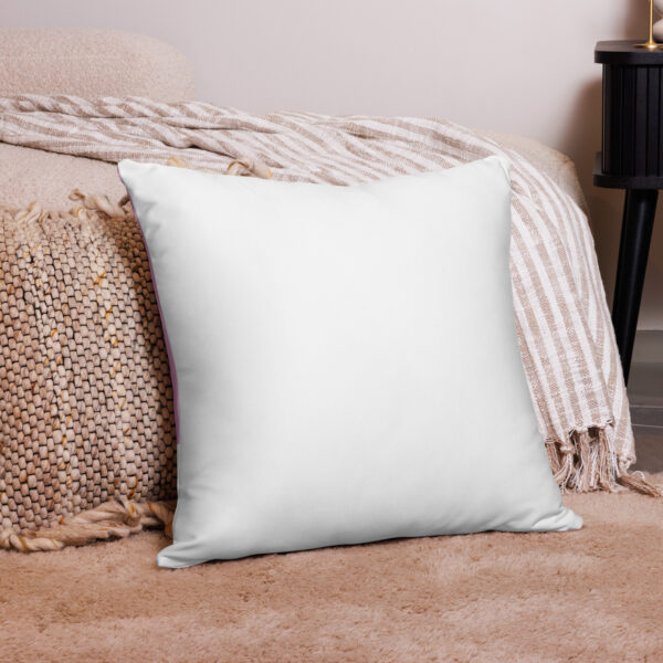 The Lord is my light Throw Pillow Cover in White/Pink - Image 4