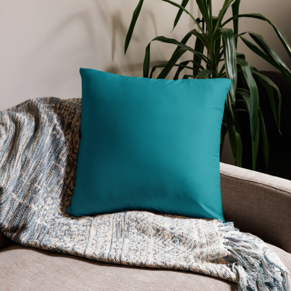 He who hopes in the Lord Throw Pillow Cover in Teal - Image 4