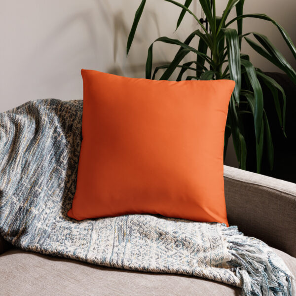 Not by might throw pillow cover in Orange - Image 4