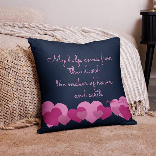 My help comes from the Lord Throw Pillow cover in Navy